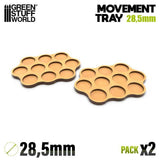 GSW Movement tray - Skirmish AOS 28.5mm 3x4x3 Movement Trays Green Stuff World 