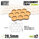 GSW Movement tray - Skirmish AOS 28.5mm 3x4x3 Movement Trays Green Stuff World 