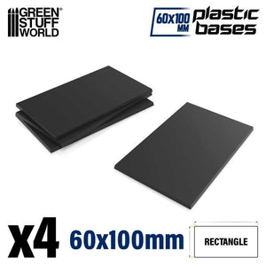 GSW Plastic Base - Rectangular- 60x100mm (Pack x 4) OLD WORLD Bases Green Stuff World 