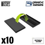 GSW Plastic Rectangular Base 25x50mm - PACKx10 Bases Green Stuff World 