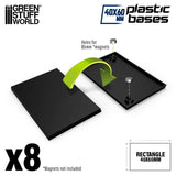 GSW Plastic Rectangular Base 40x60mm (Pack x 8) OLD WORLD Bases Green Stuff World 