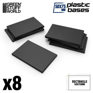 GSW Plastic Rectangular Base - 50x75mm (Pack x 8) Bases Green Stuff World 