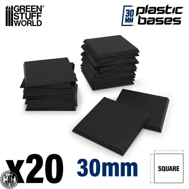 HammerHouse | GSW Plastic Square Base 30mm - PACKx20 by Green Stuff ...