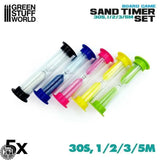 GSW Sand timers (5pc) 30s, 1m, 2m, 3m y 5m Generic Green Stuff World 