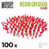 GSW Small RED Crystals Resin Set Crystals Green Stuff World 