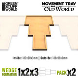 GSW Tray of movement caballeria 180x90 + edge (OLD WORLD) (Pack x2) Movement Trays Green Stuff World 