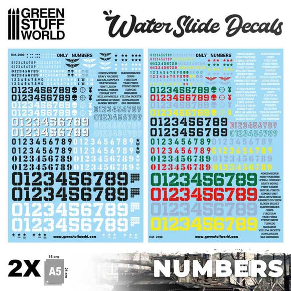 GSW Waterslide Decals - Only Numbers Decals Green Stuff World 