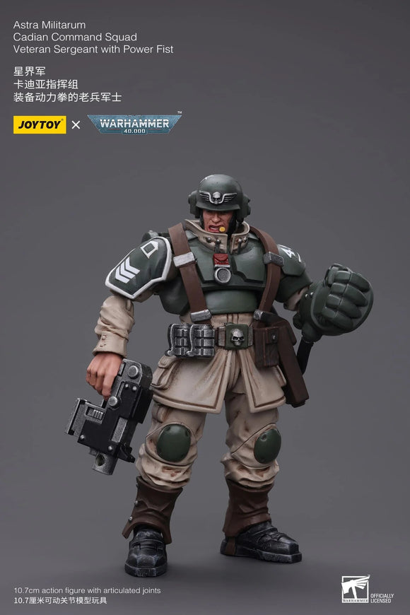 Joytoy Astra Militarum Cadian Command Squad Veteran Sergeant with Power Fist Action Figures JoyToy 