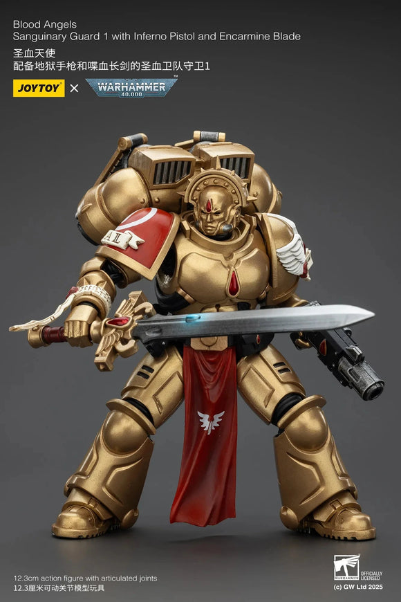 JoyToy Blood Angels Sanguinary Guard 1 with Inferno Pistol and Encarmine Blade - JT01840 JoyToy JoyToy 