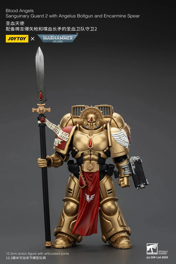 JoyToy Blood Angels Sanguinary Guard 2 with Angelus Boltgun and Encarmine Spear - JT01857 JoyToy JoyToy 