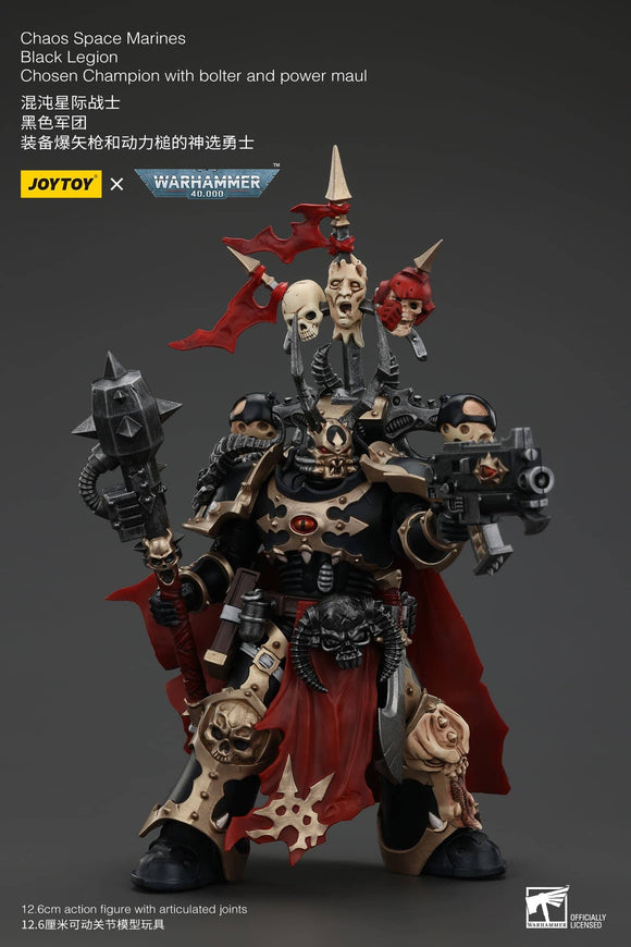 JoyToy Chaos Space Marines Black Legion Chosen Champion with bolter and power maul - JT00997 Action Figures JoyToy 
