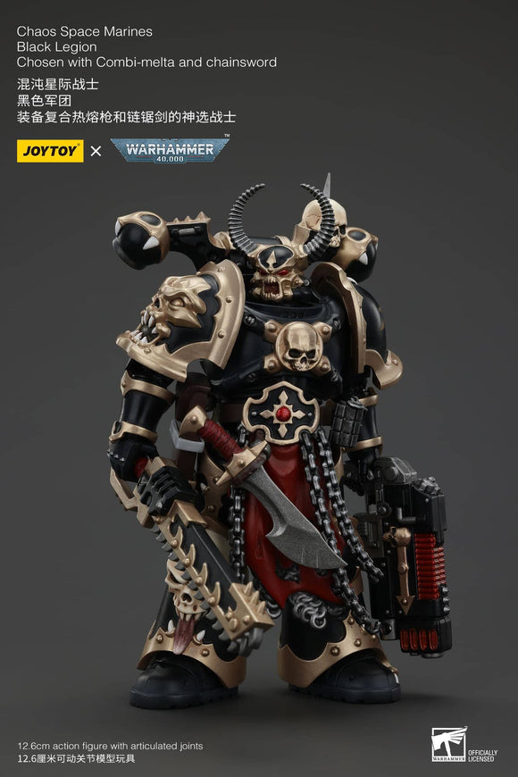 JoyToy Chaos Space Marines Black Legion Chosen with Combi-melta and chainsword - JT00980 Action Figures JoyToy 