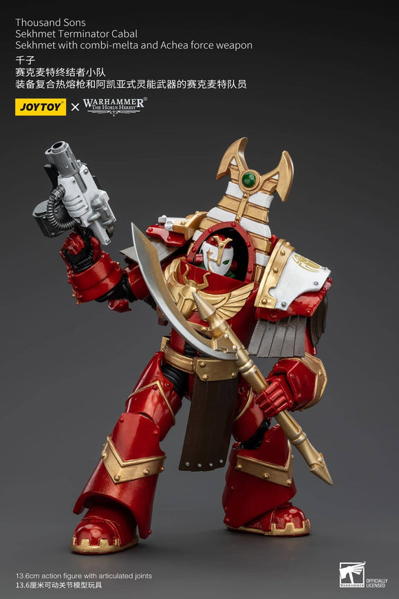 JoyToy Thousand Sons Sekhmet Terminator Cabal Sekhmet With Combi-Melta And Achea Force - JT8605 Action Figures JoyToy 