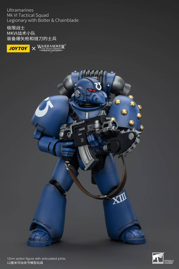 JoyToy Ultramarines MK VI Tactical Squad Legionary with Bolter& Chainblade - JT00089 Action Figures JoyToy 