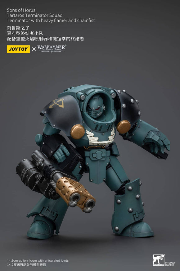 JT7288 JoyToy Sons Of Horus Tartaros Terminator Squad Terminator With Heavy Flamer And Chainfist Action Figures JoyToy 