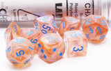 CHX-30045 Chessex Lab Dice Borealis Rose Gold/Light Blue Set