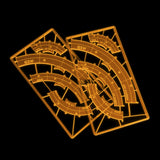 Legion arc-shaped line of fire markers - ORANGE FLUOR