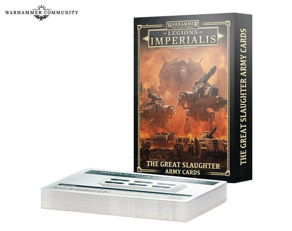 Legions Imperialis: The Great Slaughter Army Cards Legions Imperialis Games Workshop 