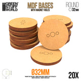 MDF Bases - Round 32 mm