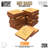 MDF Bases - Square 20 mm