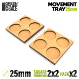 MDF Movement Trays 25mm 2x2 - Skirmish Lines