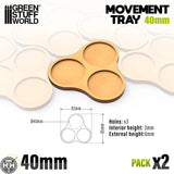 GSW Movement Trays 40mm skirmish x3 Green Stuff World