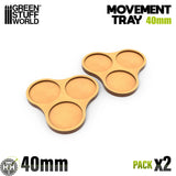 GSW Movement Trays 40mm skirmish x3 Green Stuff World