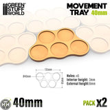 GSW Movement Trays 40mm skirmish x5 Green Stuff World