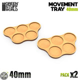 GSW Movement Trays 40mm skirmish x5 Green Stuff World
