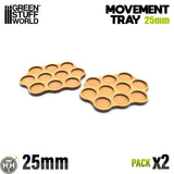 GSW MDF Movement Trays - Skirmish AOS 25mm 3x4x3(Pack x2) Green Stuff World