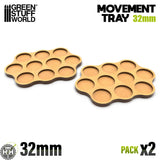 GSW MDF Movement Trays - Skirmish AOS 32mm 3x4x3 (Pack x2) Green Stuff World