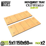 GSW Tray of movement 150x60 + SlimFit (Pack x2) Green Stuff World