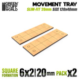 MDF Movement Trays - Slimfit Square 20 mm 120x40mm
