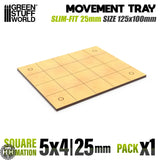 GSW Movement Trays SlimFit 5x4 Square 25mm (125x100) Green Stuff World