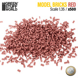 Miniature Bricks - Red x500 1:35