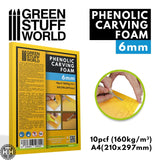 GSW Sculpting and Carving Foam 6mm (pack x1) - Size A4 (Balsa Foam) Green Stuff World