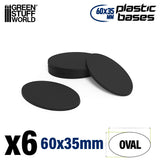 Plastic Bases - Oval Pill 60x35mm AOS