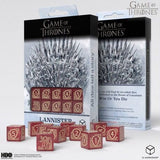 Q-Workshop: Game of Thrones. Lannister 10xD6 Dice Set Dice Sets Q-Workshop 