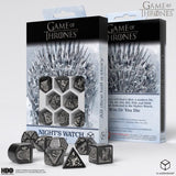 Q-Workshop: Game of Thrones. Night's Watch Dice Set Dice Sets Q-Workshop 