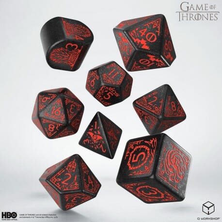 Q-Workshop: Game of Thrones. Targaryen Dice Set Dice Sets Q-Workshop 