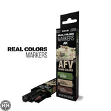 RCM108 Late German AFV Camo Colors - Set of 3 AK Markers AK Interactive 