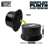 Round Block Plinth 10cm - Black