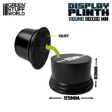 Round Block Plinth 8cm - Black