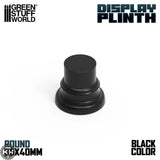 GSW Black Round Display Block Plinth 3.5cm Green Stuff World