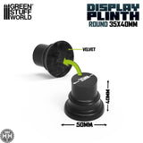 GSW Black Round Display Block Plinth 3.5cm Green Stuff World