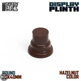 GSW Hazelnut Round Display Block Plinth 3.5cm Green Stuff World