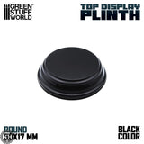 GSW Black Round Display Plinth 5cm Green Stuff World