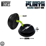 GSW Black Round Display Plinth 5cm Green Stuff World