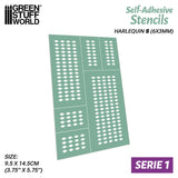Self-adhesive stencils - Harlequin S - 6x3mm