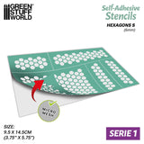 Self-adhesive stencils - Hexagons S - 6mm